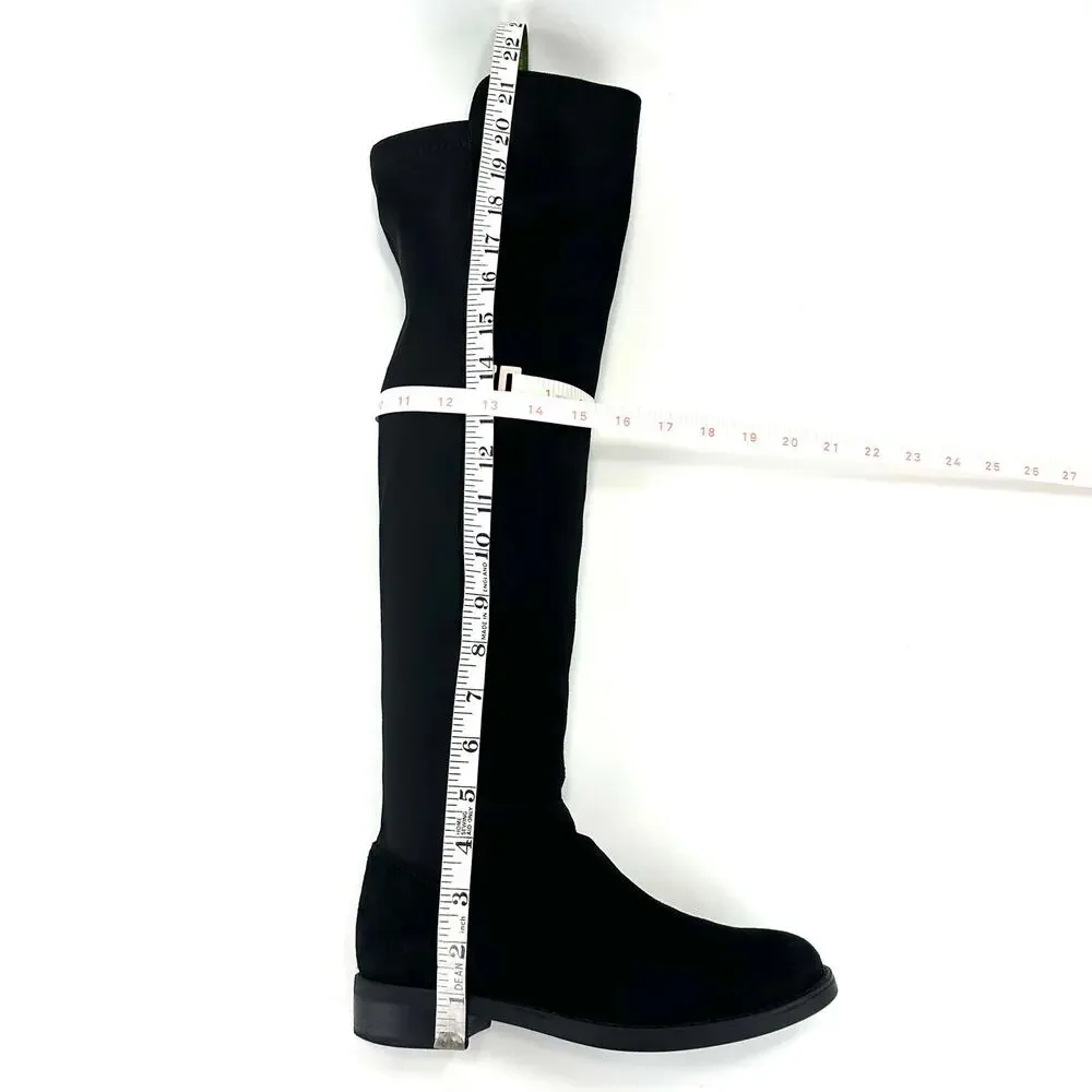 Blondo Velma Flat Over-The-Knee Tall Boot Size 7.5M Black Leather Waterproof OTK